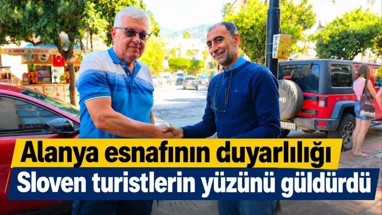 Alanya esnafının duyarlılığı Sloven turistlerin yüzünü güldürdü — Yeni Alanya Gazetesi