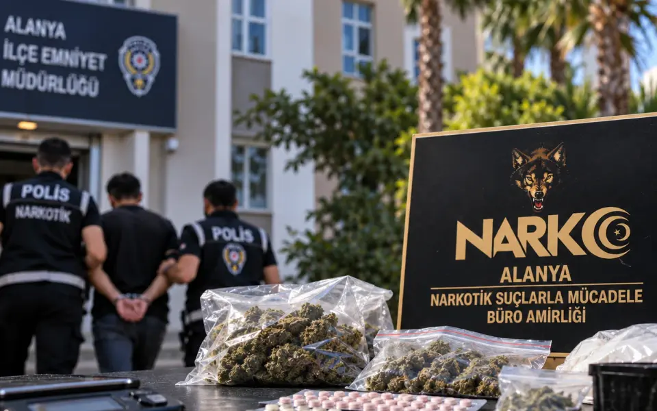 Gleichzeitige Razzien in zwei Stadtteilen von Alanya: 3 Personen ins Gefängnis gebracht