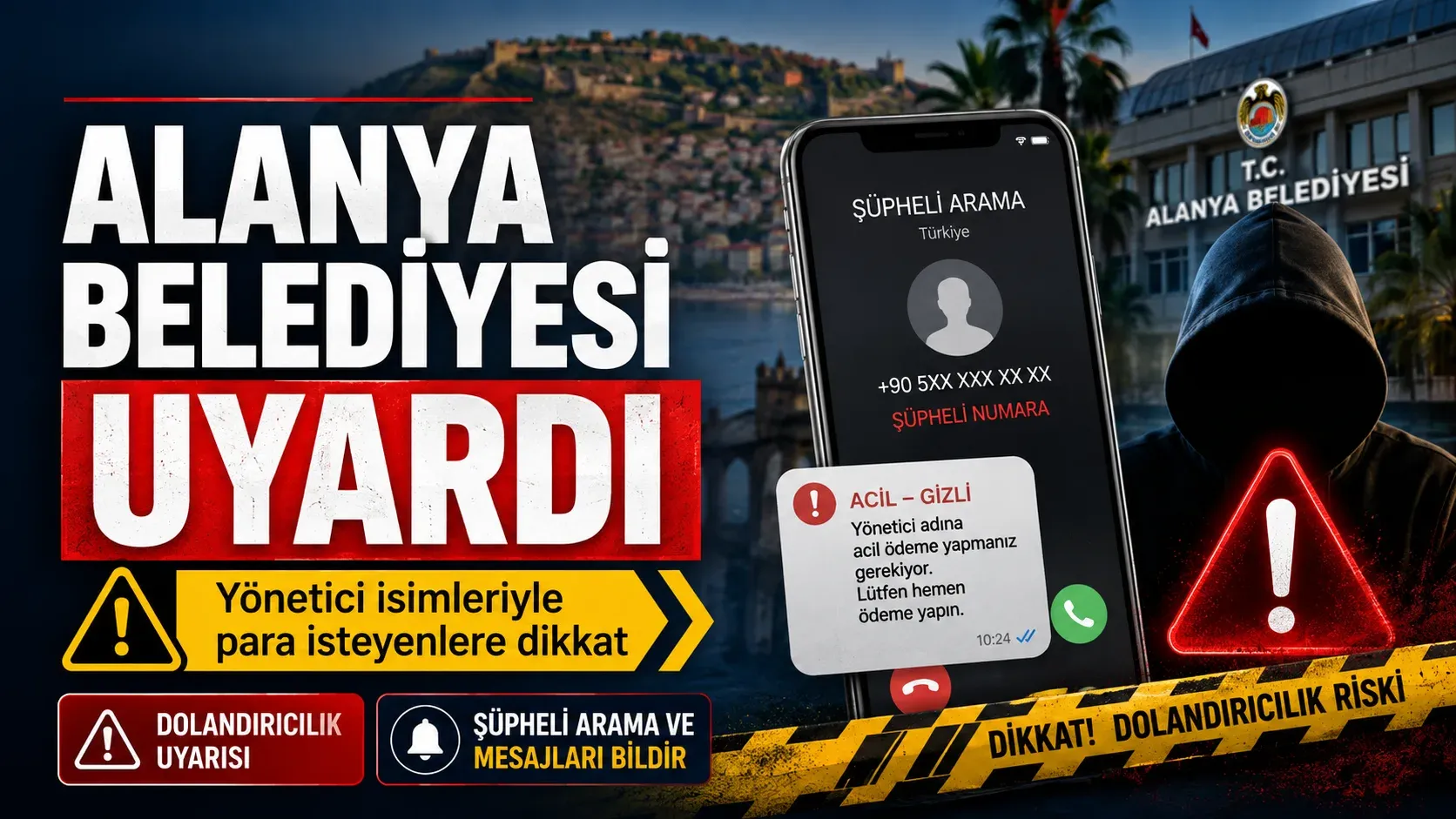 Alanya’da yönetici isimleriyle para talebi: Belediyeden uyarı