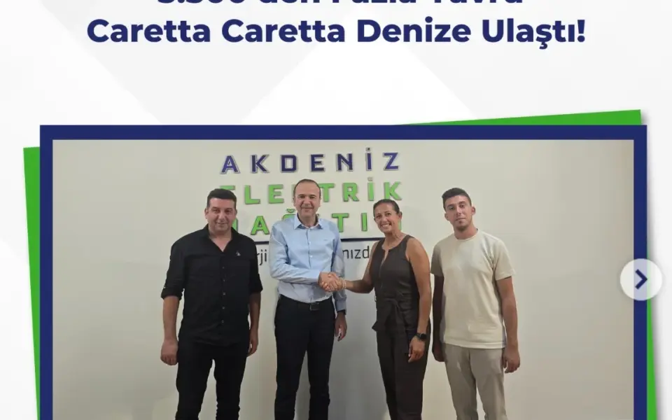 Manavgat sahillerinde kırmızı LED aydınlatma uygulaması