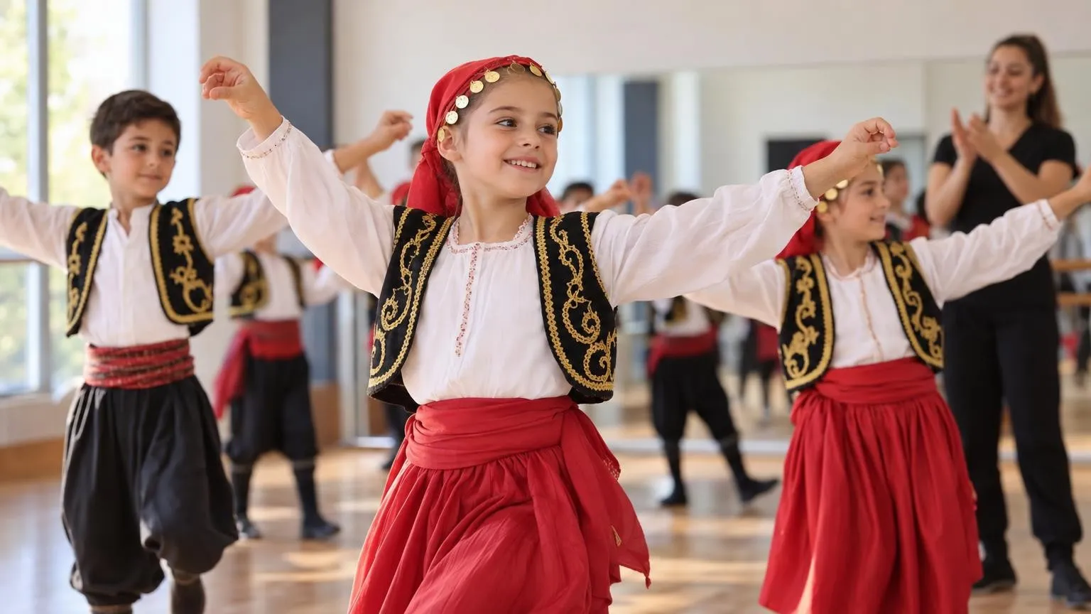 Manavgat’ta ücretsiz çocuk halk oyunları kurslarına başvurular 12-23 Ekim’de — Yapay zekâ ile oluşturulmuş temsili görsel