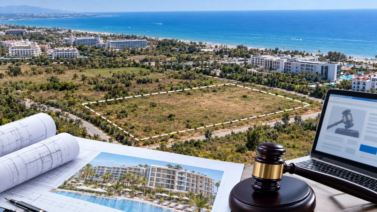 Manavgat’ta turizm arsası için 350 milyon TL muhammen bedelle ihale — Yapay zekâ ile oluşturulmuş temsili görsel