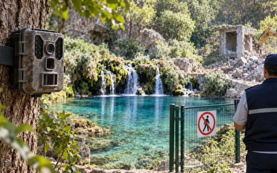 Antalya Kırkgöz’de su kaynağı fotokapanlarla 24 saat takip edilecek — Yapay zekâ ile oluşturulmuş temsili görsel