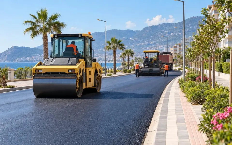 Alanya’da Kestel ve Mahmutlar’ın altyapı sonrası asfalt çalışmaları tamamlandı — Yapay zekâ ile oluşturulmuş temsili görsel