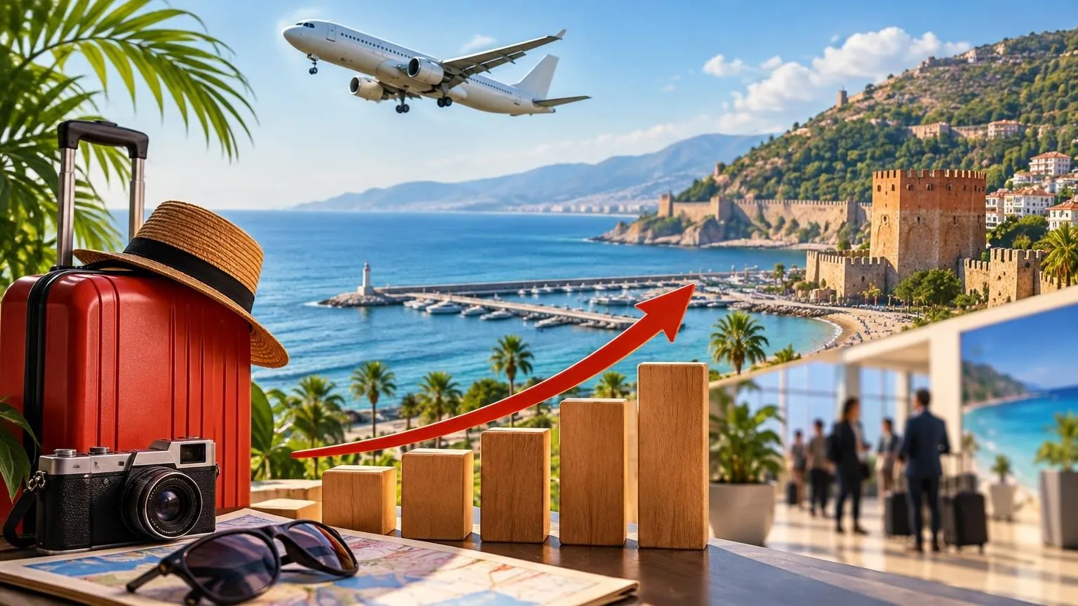 Alanya’da Jet2 satışları yüzde 6, Jolly Tur misafir sayısı yüzde 48 arttı — Yapay zekâ ile oluşturulmuş temsili görsel