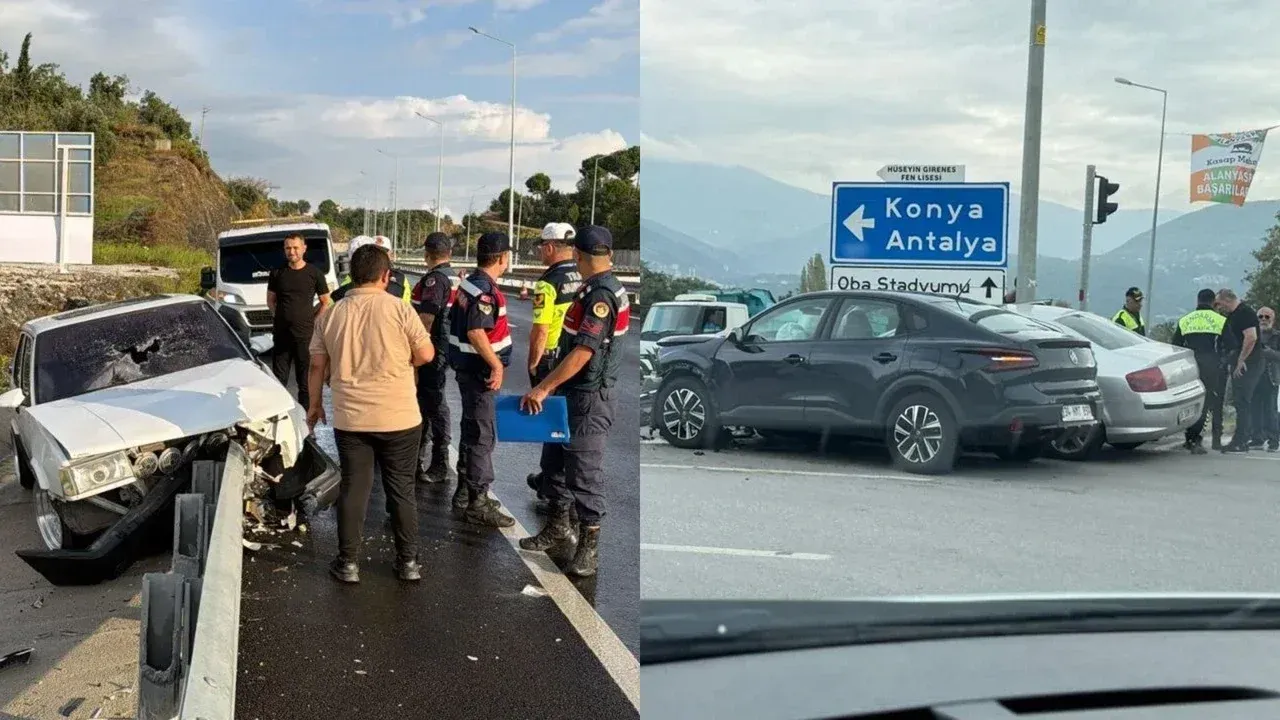 Alanya’da biri bariyere saplandı, diğeri kavşakta çarpıştı — Gazete Alanya
