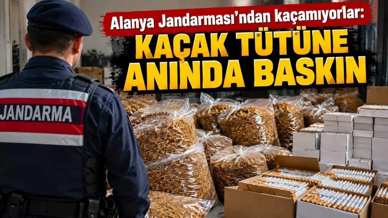 Alanya Jandarması'ndan kaçamıyorlar: Kaçak tütüne anında baskın