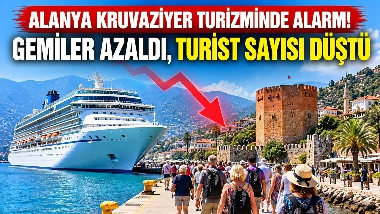 Alanya Kruvaziyer Turizminde alarm! Gemiler azaldı, turist sayısı düştü
