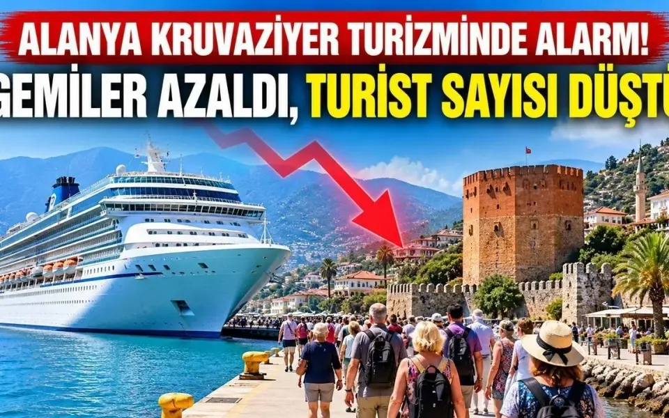 Alanya Kruvaziyer Turizminde alarm! Gemiler azaldı, turist sayısı düştü