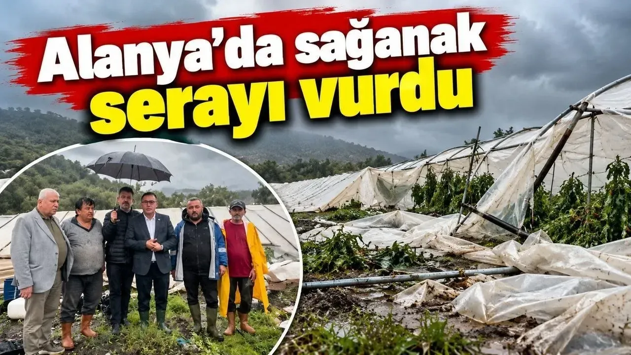 Alanya'da 5 dekar sera zarar gördü, iki üreticinin sezonu sona erdi