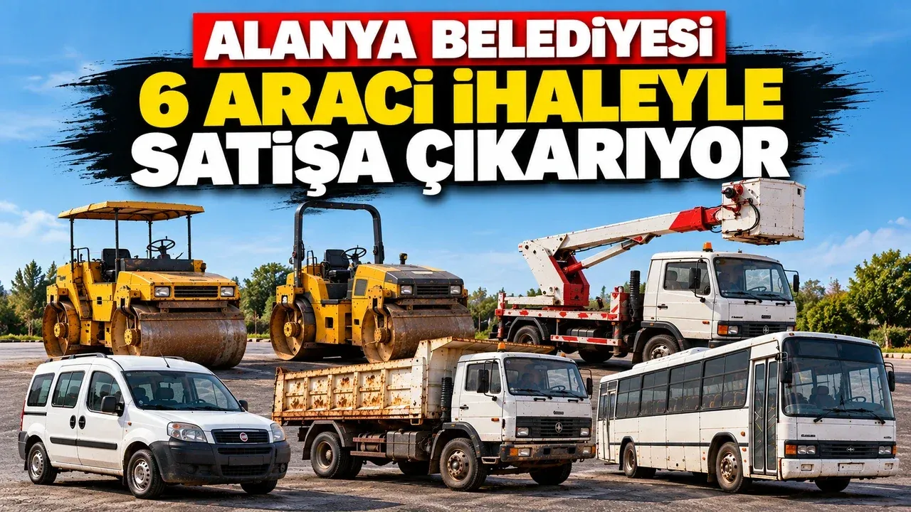 Alanya Belediyesi araç ihalesi 12 Kasım’da: Bedeller 140 bin TL’den başlıyor