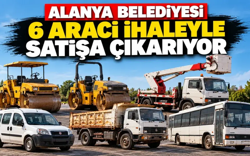 Alanya Belediyesi araç ihalesi 12 Kasım’da: Bedeller 140 bin TL’den başlıyor